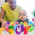 thumbnail image 4 of Hearth & Gear Easter Bunny Stress Pinching Easter Egg Twisting Toy Children's Party Surprise Eggshell Toy Easter Theme Smelly Vial Kids Games Games Girl 5 Years Female 2 Years Game for 7 Years Old, 4 of 7
