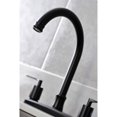 thumbnail image 4 of Kingston FB7790SVLSP Serena Two-Handle 4-Hole 8" Centerset Kitchen Faucet with Side Sprayer in Matte Black, 4 of 7