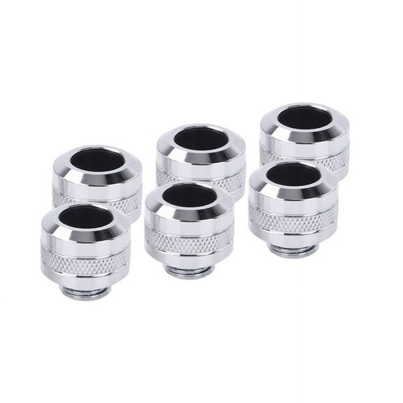 Alphacool Eiszapfen PRO HardTube G1/4" Fitting, 13mm OD, Chrome, 6-pack