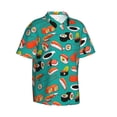 thumbnail image 2 of Sushi Hawaiian Shirts For Men, Summer Short-Sleeve Relaxed-Fit Button-Down Shirts Xx-Large, 2 of 9