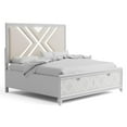 thumbnail image 2 of Furniture of America Anaiya Contemporary Wood Queen Bed with LED in White, 2 of 8