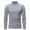 Gray, variant on Patlollav Mens Mid-Collar Long-Sleeve Solid Color Stretch Slim Bottoming Shirt Tops
