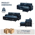 thumbnail image 2 of Sectional Sleeper Sofa L shaped Charging Couch with Usb Storage Chaise Reversible Pull Out Bed for Small Space, Blue, 2 of 8