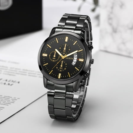 amousa Watch New Luxury Men Fashion Stainless Steel Calendar Multi Needle Sports Quartz Watch