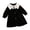 Black, variant on CPNG Girls Summer Dresses Ruffle Sleeve A-Lined Dress Bow Peter Pan Collar Long Sleeve Sleeveless Button Decor Dress