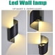 thumbnail image 5 of Luz de pared LED moderna de 10W con carcasa de aluminio Luz impermeable IP65 arriba/abajo 3000K blanco cálido para interior/exterior, 5 of 5