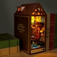 thumbnail image 4 of BESTSKY DIY Book Nook Kit 3D Wooden Puzzle Firefly Forest Bookend Decor with Furniture and LED Light DIY Miniature Houses Kit Educational Dollhouse Model Building Kits for Kids Adults, 4 of 7