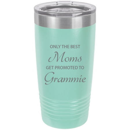 Only the Best Moms Get Promoted to Grammie Stainless Steel Engraved Insulated Tumbler 20 Oz Travel Coffee Mug,