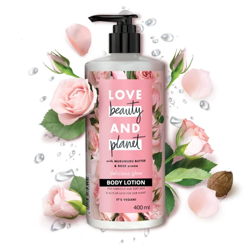 Love Beauty and Planet Murumuru Butter & Rose Delicious Glow Body Lotion - 400ml