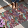 thumbnail image 4 of Multicolor Ethnic Diamond Pattern Door Rugs,Washable Non Slip Door Mats Indoor,Decorative Door Mats,Entry Mat Indoor for Entrance,Bedroom,Kitchen,Bathroom,20"x32", 4 of 6