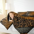 thumbnail image 5 of Feelyou Brown Zebra Print Bedding Comforter Set for Teen, Leopard Cheetah Wildlife Twin Comforter Sets, Simple Fashion Style Reversible Bedding Set, Lightweight Room Decor, 2-Piece, 5 of 9