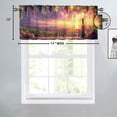 thumbnail image 4 of Vineyard Kitchen Valance Curtains Red Wine Grapes Rural Sunset Landscape Window Treatment for Living Room Bedroom Bathroom 54 by 18 in, 2 Panel, 4 of 6