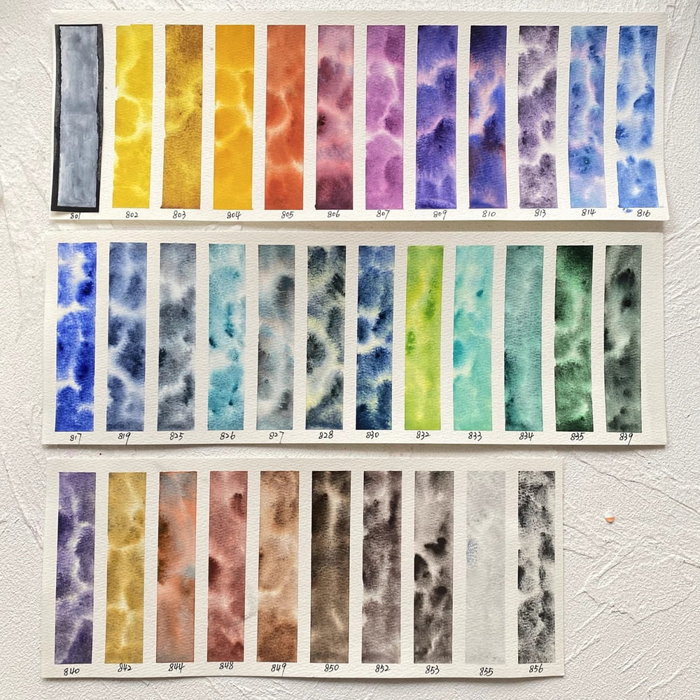 Mijello Mission  Two-Tone Granulation Watercolor package 56 colors 1ml Artist Beginner Student Supplies