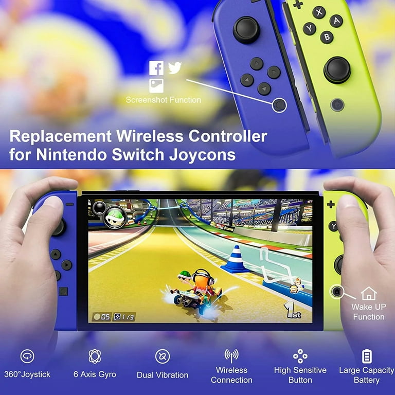 SPBPQY Game Controller for Nintendo Switch, Blue Yellow
