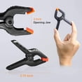 thumbnail image 3 of LimoStudio 12 PCS Black Nylon Muslin/Paper Photo Backdrop Background Clamps, 3.75 inch with Camera Adapter Clamps,, 3 of 5