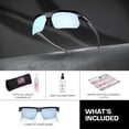 thumbnail image 3 of Oakley OO9400 Bisphaera Rectangle Shaped Polarized Sunglasses for Men & Women - Includes Official Eyewear Kit - Matte Black Frame with Prizm Deep Water Lens, 3 of 6