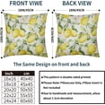 thumbnail image 3 of Summer Lemon Pillow Covers 16x16 Set of 2 Yellow Green Watercolor Fruits Floral Print Decorative Throw Pillows Outdoor Farmhouse Pillowcases Linen Cushion Case Decor for Home Sofa Couch Bed, 3 of 6