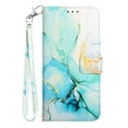 thumbnail image 3 of Feishell Fit for Samsung Galaxy S21 FE 5G Wallet Case with Wrist Strap,Stylish Marble Pattern Premium PU Leather Folio Flip Credit Card Slots Kickstand Shockproof Protective Phone Cover,C, 3 of 6