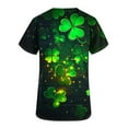 thumbnail image 5 of BiZtdJrK St. Patrick's Day Women Scrubs Tops Workwear Funny Graphic Print Nursing Uniform Casual V Neck Short Sleeve Scrubs Shirts with Pockets Multicolor S Prime Day Sales Today, 5 of 6