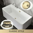 thumbnail image 5 of Bathtub Drain Toe Bath Tub Kit with Two-Hole Overflow Faceplate, Set Replacement Assembly, 5 of 6