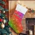 thumbnail image 5 of Custom Sparkle Glitter Rainbow Christmas Stockings Christmas Presonalized Large Stocking Sock, Set of 1 Xmas Party Winter Decor Candy Bag Family Holiday Gift, 17.7 Inch, 5 of 7