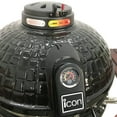 thumbnail image 3 of Icon Grills 400 Series 604 Square Inch Charcoal Kamado Grill with Shelves, Black, 3 of 5