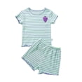 thumbnail image 2 of Toddler Girl Outfits Size 8T-9T Fashion Print Short Sleeve Top and Shorts Comfy Two Piece Summer Set Girls Summer Clothes, 2 of 9
