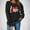 02 Black, variant on YueHuiYing Women's Oversized Hoodless Sweatshirt with Red Heart Pattern Print Crew Neck Long Sleeve Spring/Summer Valentine's Day Casual Versatile Top