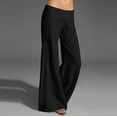 thumbnail image 2 of Summer Pants for Women Pants with Pockets Fitted Work Women Wide Leg for Casual Straight Leg Yoga Stretchy Work Running Training Gear Casual Basketball Drawstring Black XL, 2 of 6