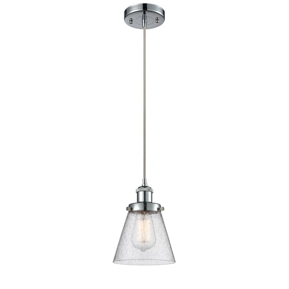 Innovations 916-1P-PC-G64-LED Small Cone 1 Light Mini Pendant part of the Ballston Collection, Polished Chrome