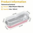 thumbnail image 3 of 200pcs 6.8oz Mini Aluminum Foil Loaf Pans With Lids,Disposable Ramekins,Rectangular Baking Containers Kitchen Stuff Muffin Liners,Desserts Flans,Custard Cake Pudding Jello Cups For Baking Cakes, 3 of 10
