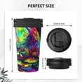 thumbnail image 3 of Logiee Howling Wolf Print Stainless Steel Coffee Tumbler, Travel Coffee Mug, Insulated Coffee Mug with Lid, Spill Proof Coffee Cup, Portable Thermal Mug, 3 of 8