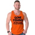thumbnail image 4 of Funny Dad Gone Fishing Hunting Season Tank Top Sleeveless Tee Men Brisco Brands 2X, 4 of 5