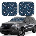 thumbnail image 6 of Kdxio Space Dinosaur Print 2-Piece Sun Shade Front Windshield - Foldable Car Front Window Sunshades for Most Sedans SUV Truck, 6 of 6