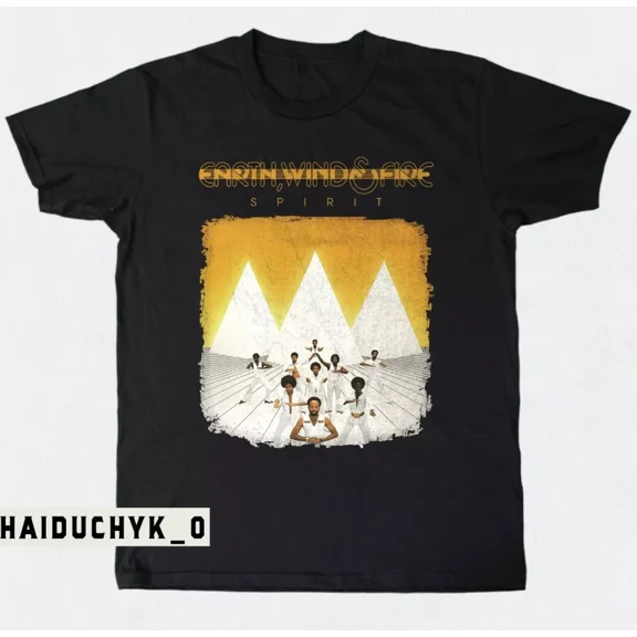 VINTAGE Earth Wind Fire - Spirit Unisex Black T-shirt, size S-5XL