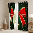 thumbnail image 3 of jejeloiu Cute Bow Bowtie Curtains Pack of 2 (42x84 Each),Gold Glitter Print Curtains Blackout,Red Cartoon Bowknot Bedroom Curtains,Luxury Bedroom Decor, 3 of 6