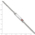 thumbnail image 3 of 14K White Gold bracelet Medical Anchor Alert Red 8 in 5.5 mm 2.5, 3 of 3
