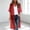 Red, variant on LEKODE Women Solid Chiffon Short Half Sleeve Open Front Kimono Maxi Long Duster Loose Fit Casual Summer Beach Swim Layering Cover Up Outerwear Black L
