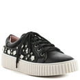 thumbnail image 3 of Lauren Lorraine Pam Black Lace Up Sneakers With Rhinetsone Stones Gem Platform, 3 of 5