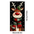 thumbnail image 3 of Christmas Door Cover, 35 x 74 Inch Polyester Holiday Decor for Front Door Wall Table, Festival Party Decoration(H), 3 of 6