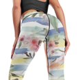 thumbnail image 2 of High Waisted Leggings for Women Regular & Plus - No See Through Tummy Control Cycling Workout Yoga Pants without Pockets Spring Floral L, 2 of 6