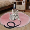 thumbnail image 3 of Cat Dog Pet Heating Pad,16" Dia Thick Furry Fluffy Carpet for Keep Warming In Winter,USB Charging Constant Temperature Heated Pet Mat Bed,Shaggy Circular Rug for Indoor Bedroom Room Living Room, 3 of 6