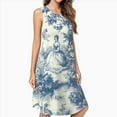 thumbnail image 2 of Toile De Jouy Beautiful Woman Casual Sleeveless Loose Sundress Dress For Women Summer Dress Daily Woman, 2 of 4