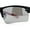 Black Red Silver Mirror, variant on Classic Mens Baseball Half Rim Wrap Around Plastic Sunglasses Black Grey