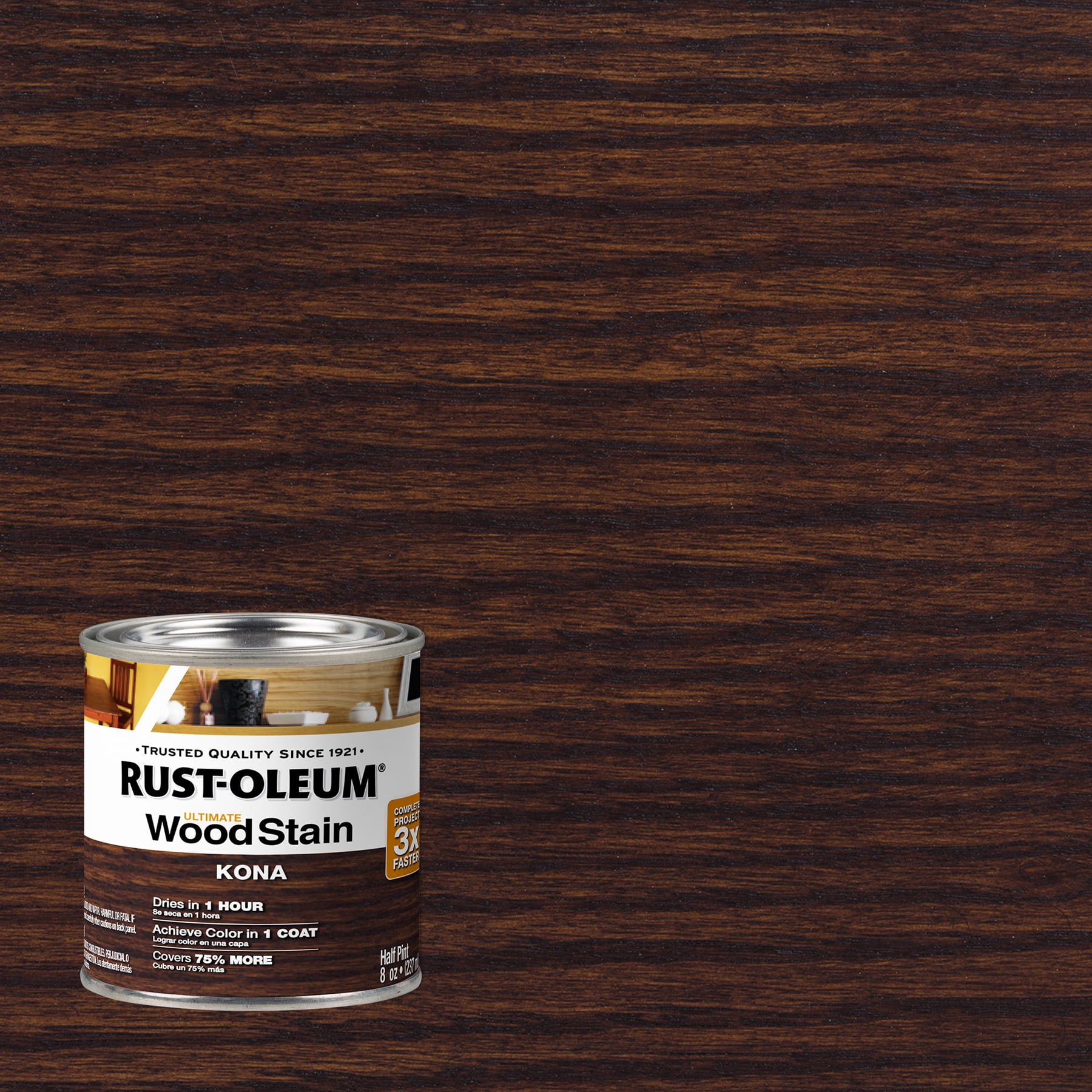 Kona, RustOleum Ultimate Wood Stain205188, Half Pint