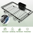 thumbnail image 4 of Dish Drying Rack in Sink , Expandable Stainless Steel Dish Rack Over The Sink, Kitchen Sink Drain Strainer with Cutlery Holder & Cup Holders, Fruit and Vegetable Drain Basket,15.74 x 10 x 3 Inch, 4 of 10