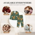 thumbnail image 7 of Salouo Knitted Woodland Squirrel Pattern Women's Pajamas Set Long Sleeve Button Down Sleepwear Soft Pj Lounge Sets for women 2 Piece Pjs Set with Long Pants-Large, 7 of 7
