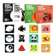 thumbnail image 1 of 4 Juegos  Xtellar De Tarjetas De Estimulación Visual Para Niños 80pcs, 1 of 3
