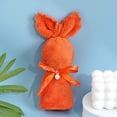 thumbnail image 2 of FEOLGEHLY Hand Towels with Pearl Strap, Easter Bunny Shaped Bathroom Face Towels, Soft and Thick Towel, Cute Towel for Bathroom, for Easter Birthday Wedding Gift, Orange, 2 of 7