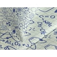 thumbnail image 4 of Ambesonne Cartoon Quilted Bedspread Set 3 Pcs, Geometry Chemistry Theme, Queen Size, Blue and Ivory, 4 of 5